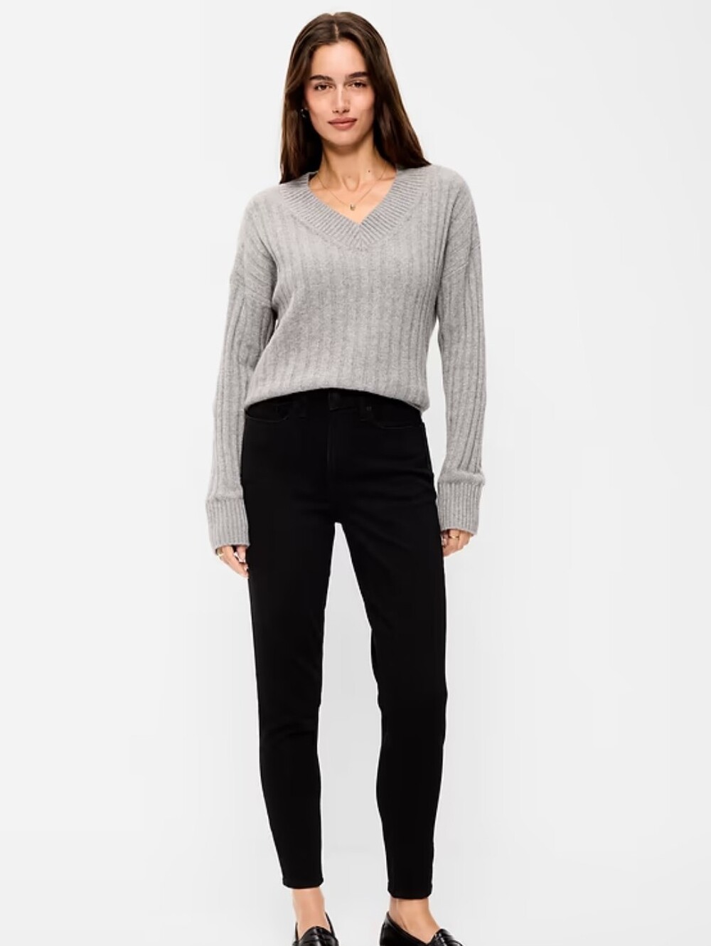 Old Navy NWT OG straight-leg, high-waisted, ankle-length JEANS - Jet Black - 6